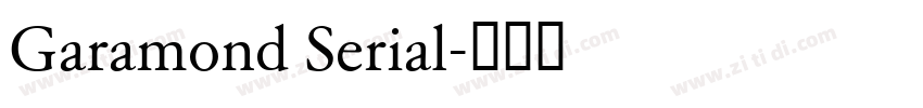 Garamond Serial字体转换